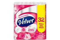 Velvet Classic Quilted Floral Fantasia Toilet Roll